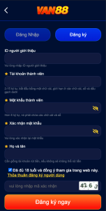 Đăng ký van88